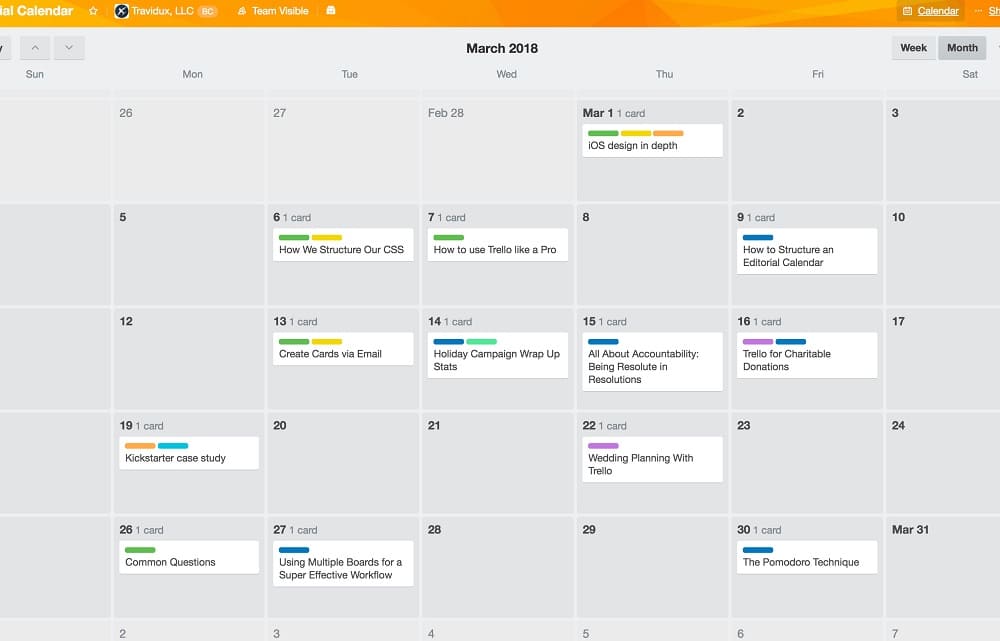 Calendar Trello power-up