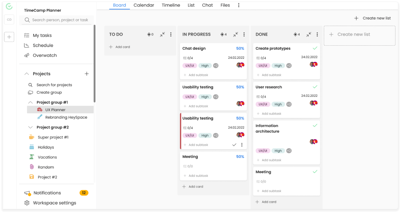 planner feature task management