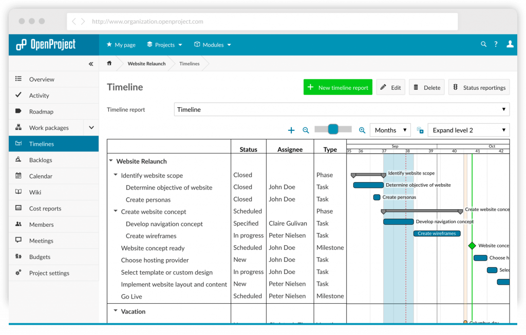 openproject screenshot