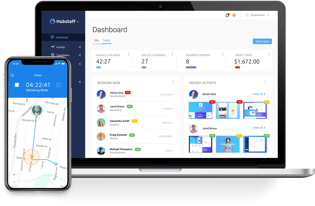 hubstaff dashboard