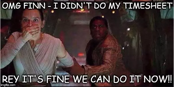 star wars timesheet meme